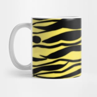 Tiger Skin Striped Pattern in Lemon Yellow Mug